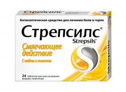 Стрепсилс с медом и лимоном