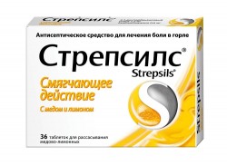 Стрепсилс с медом и лимоном